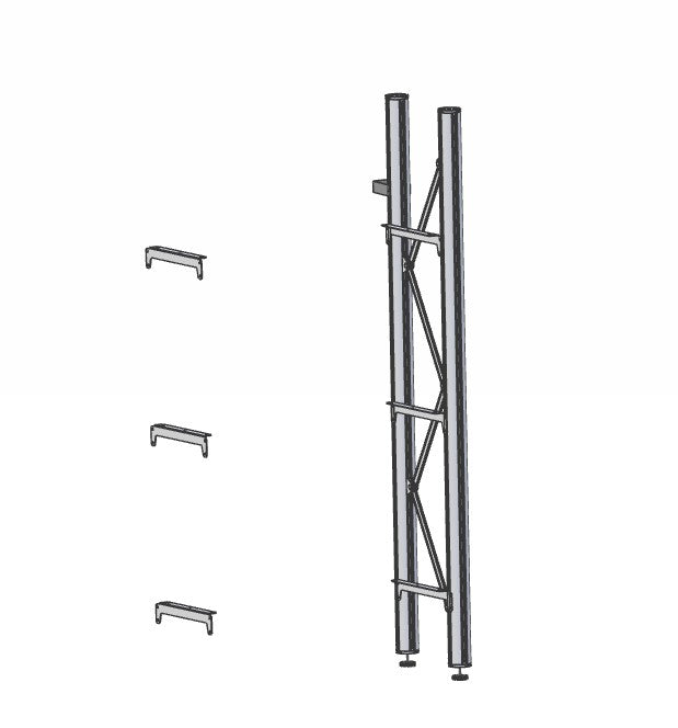kast aanbouwdl H125 m 3 plankdr set