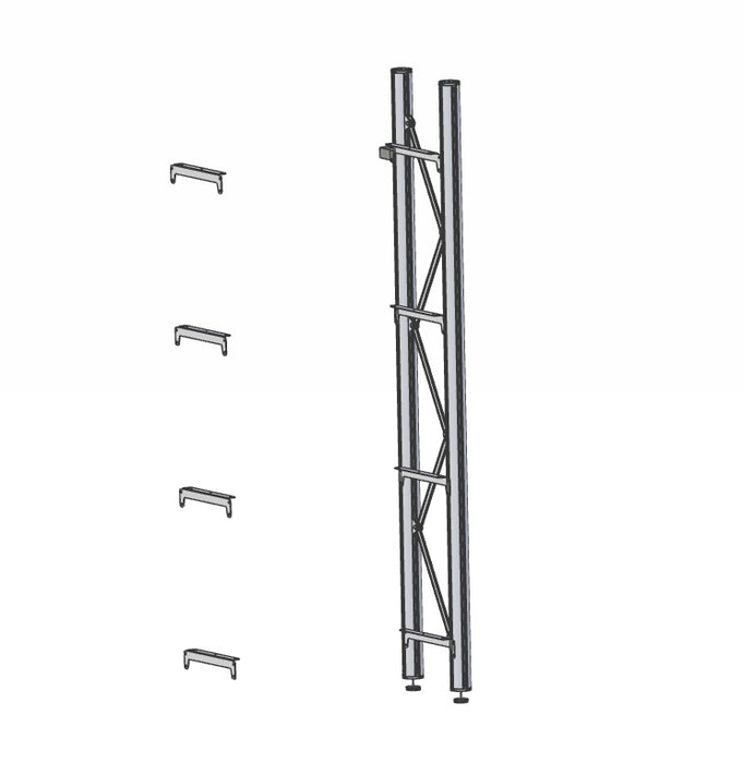 kast aanbouwdl H150 m 4 plankdr set