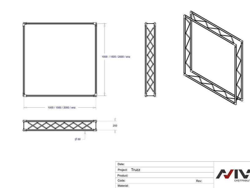 FRAME ladder staand 100x100
