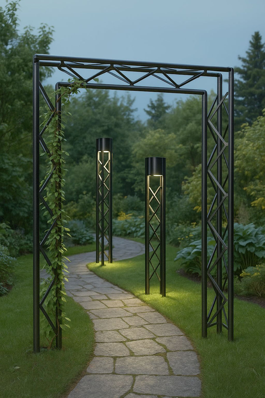 tuin met truzz verlichting