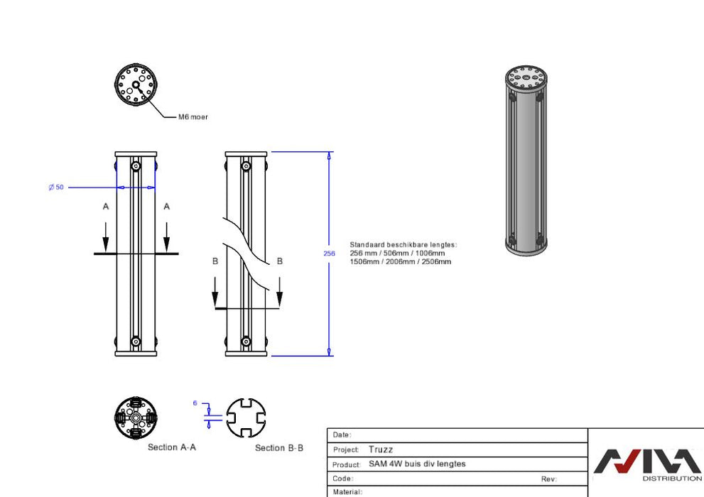 maten truzz buis vierkant
