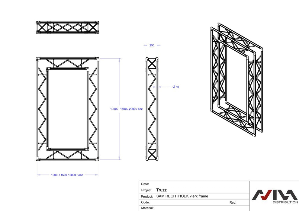 Shape rechthoek (vierk) 300x150