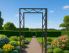 Tuin met driehoektruzz poort smal